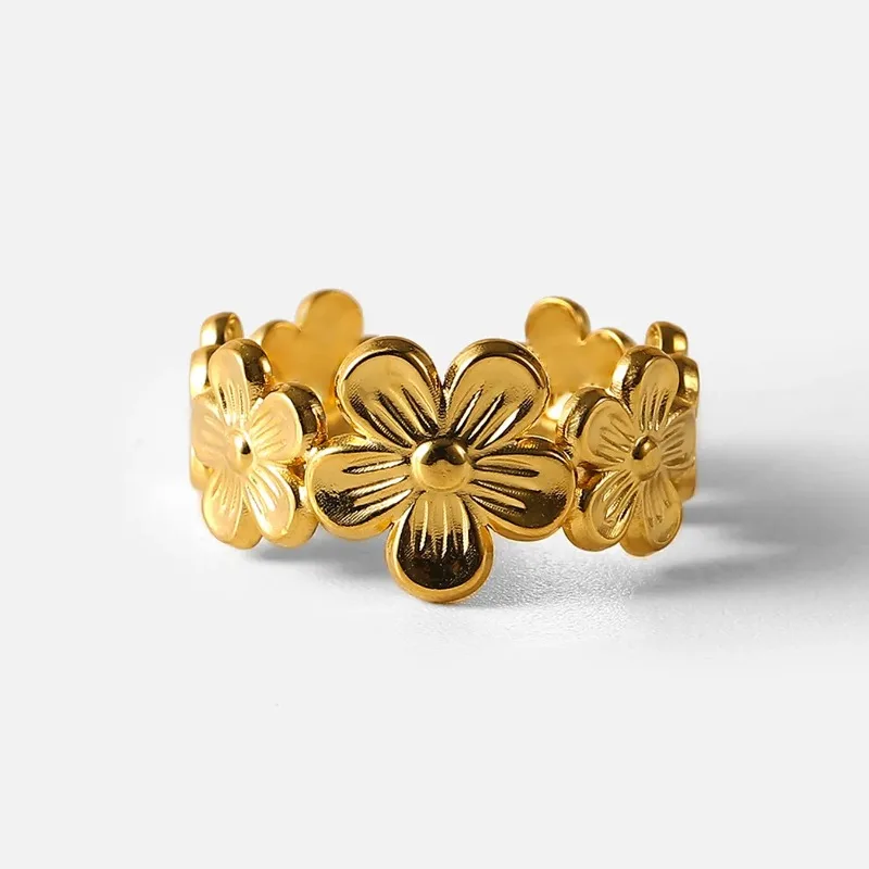 4pcs Ring For Women's Street Festival Alloy Classic Flower
