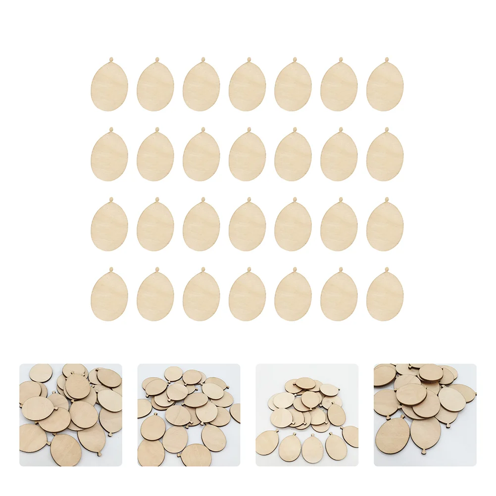 

100 Pcs Balloon Wood Chips DIY Slices Gift Tags Balloons Natural Material Wedding Rustic Decor Wooden Slabs