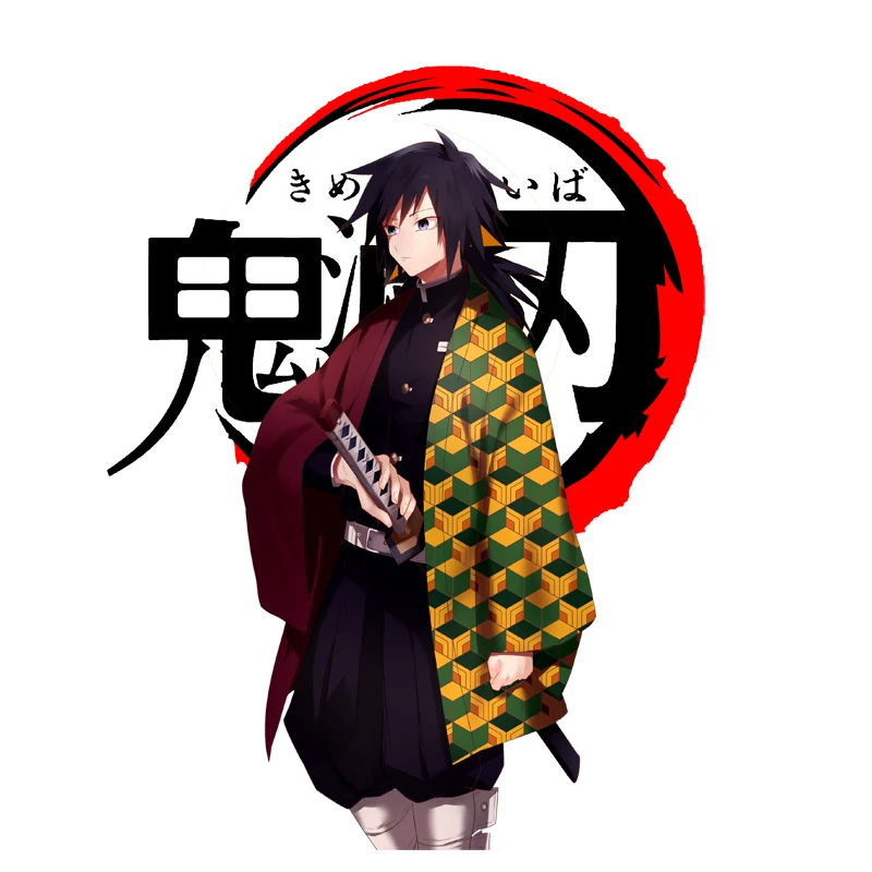 Fashion Cool Anime Demon Slayer Cartoon Car Sticker Nezuko Tanjirou Anime Car Body Laptop Motorcycle Sticker Car Accessories