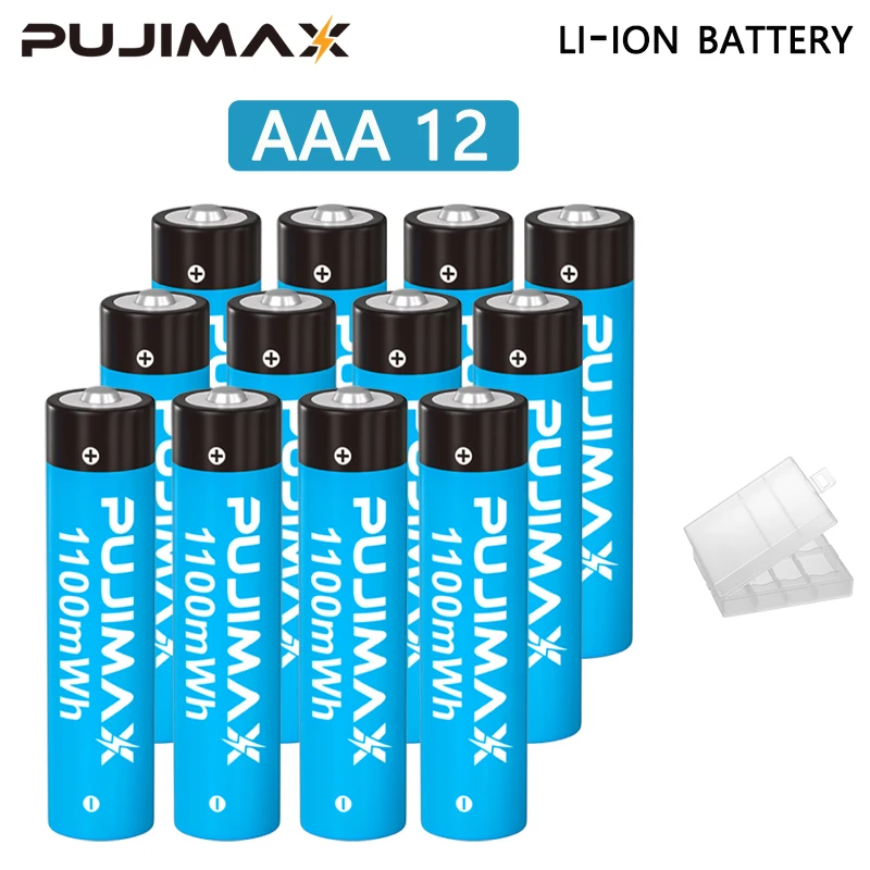 PUJIMAX1.5VAAA1100mWhrechargeablelithiumbattery,withstoragecase.[Pleasechargewitha1.5Vbatterycharger.]-AliExpress44
