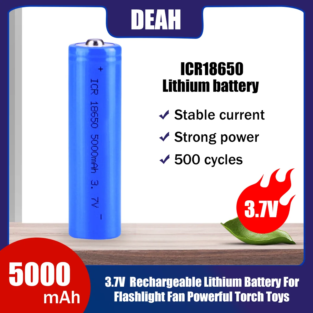 Литиевая аккумуляторная батарея высокой емкости ICR18650 18650 3 7 в 5000 мАч с