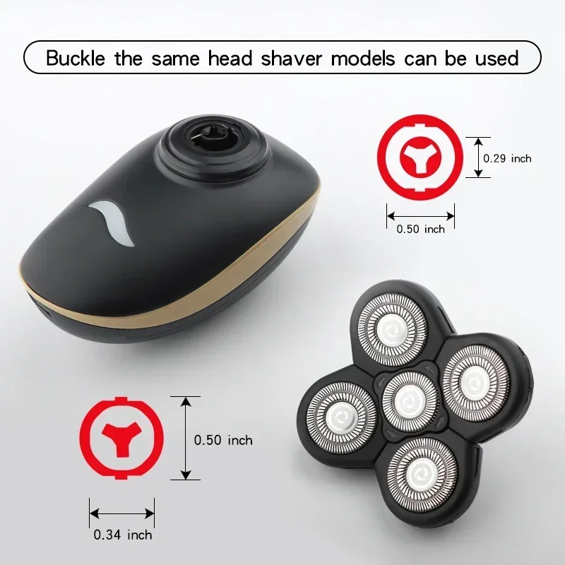 High-Performance Stainless Steel Floating Razor Head for Men - Waterproof Shaving Blade Replacement
