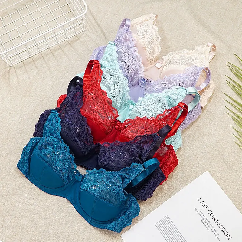 Lace Bra Plus Size Bra Women Underwear Brassiere Crop Top Sexy Female Bra  Large Tube Top Female Push Up Brassiere C D Cup