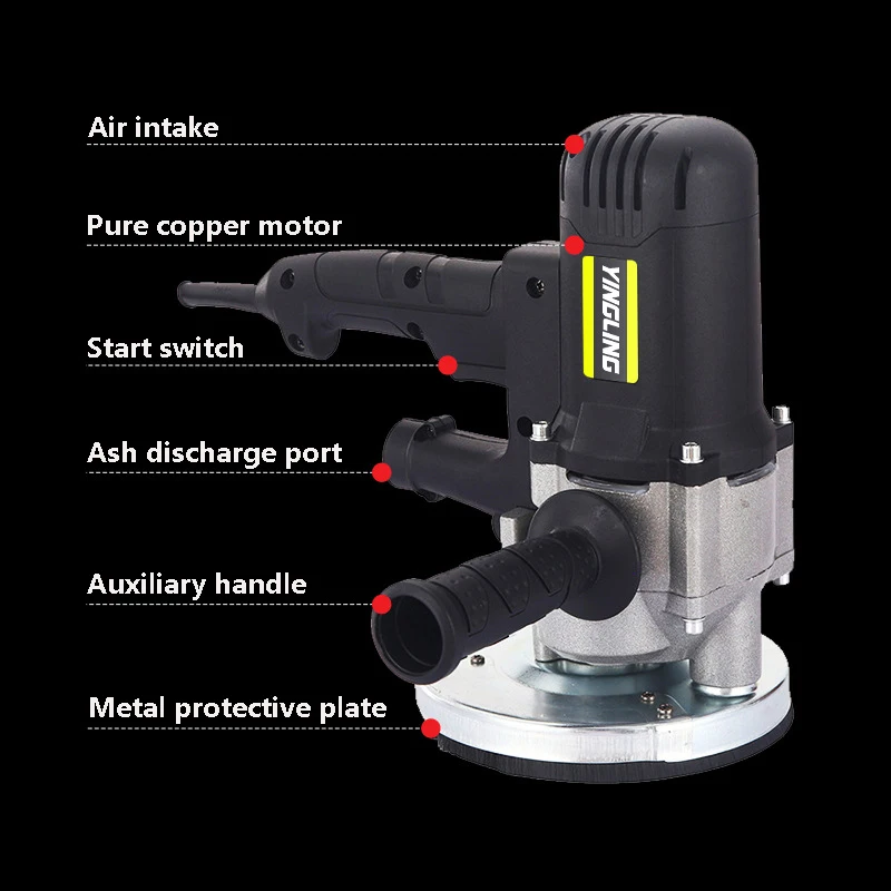 Electric Wall Scraper Concrete Refurbishment And polishing Machine Multifunctional Dust-Free And Dead Angle Wall Planer 4