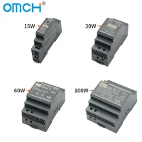 OMCH HDR Series DIN Rail Switching Power Supply HDR-15 100-240VAC 15W 30W 60W 100W  AC to DC Voltage 5V 12V 24V 48V 0-7.1A SMPS - Image 5