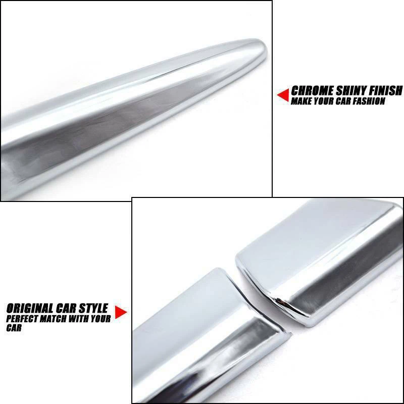 Chrome Side Door Rear View Mirror Pillar Trim Cover Anti-Rub Strips Stickers 4Pcs rearview mirror cover For Honda Civic