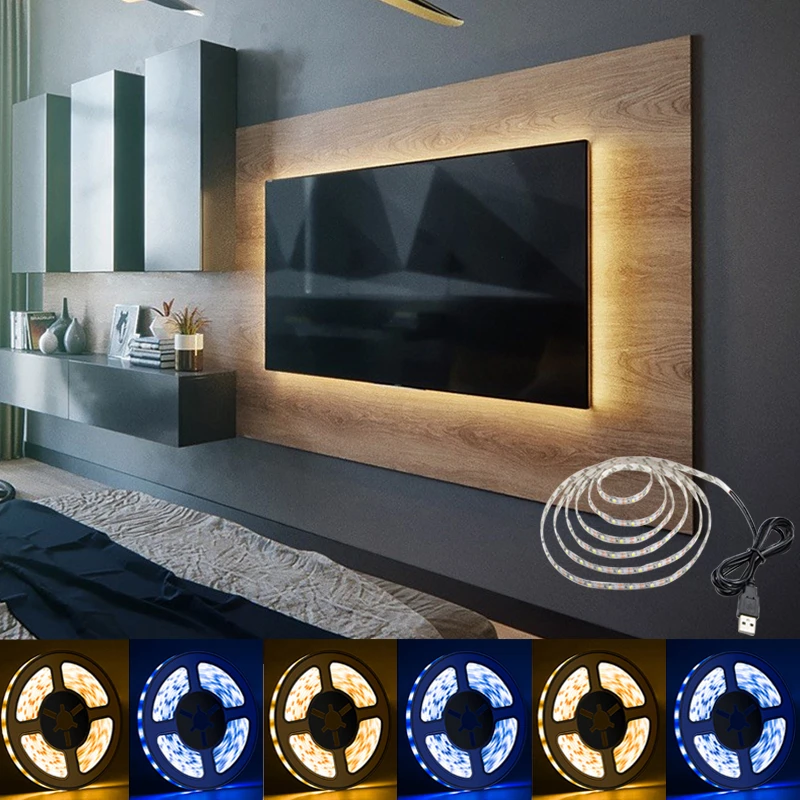 Tv Background Warm Led Strip Tv Light 2835 60led/m Led Strip 5v White