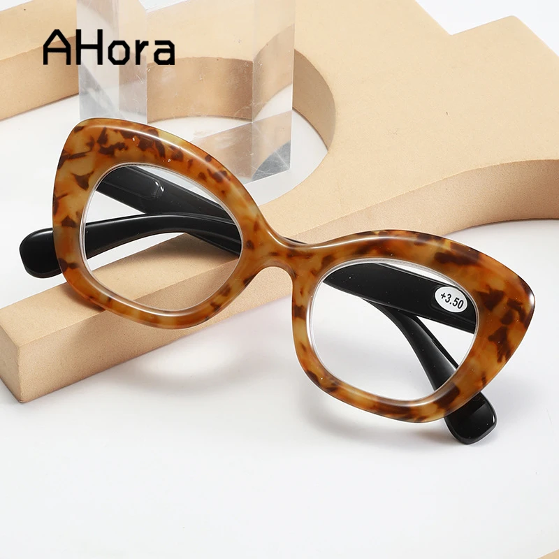 Ahora Ins Fashion Reading Glasses Europe&America Cat Eyes Presbyopic Eyeglasses With Dopter +1.0+1.5+2.0+2.5+3.0+3.5+4.0