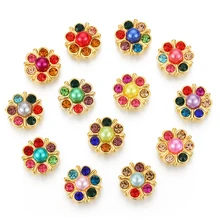 

50pcs/lot Colorful Rhinestone Cabochons for Bow Jewelry Making Diy Handmade Hairband Headband Brooches Decor Accessories upplies
