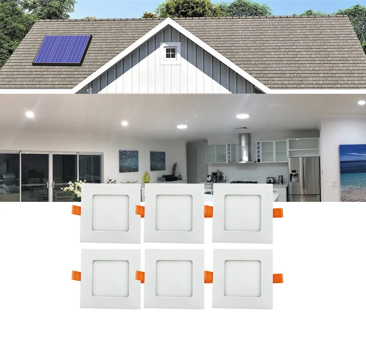 

6 pcs New Type Hybrid Power for Day & Night Working Solar Tube with Light Sun Power Skytube Skylight