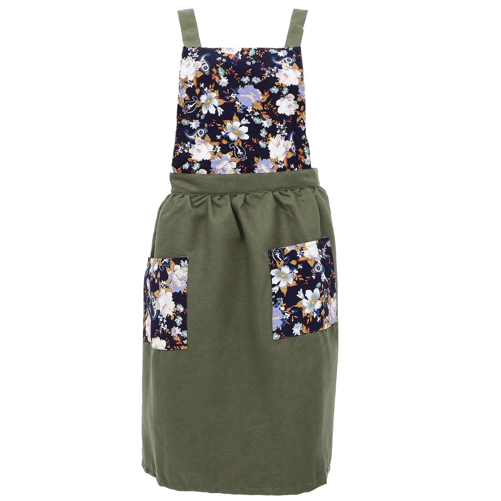 

Vintage Flower Pattern Women Apron Lightweight Kitchen Apron Multipurpose Apron Home Cooking Apron