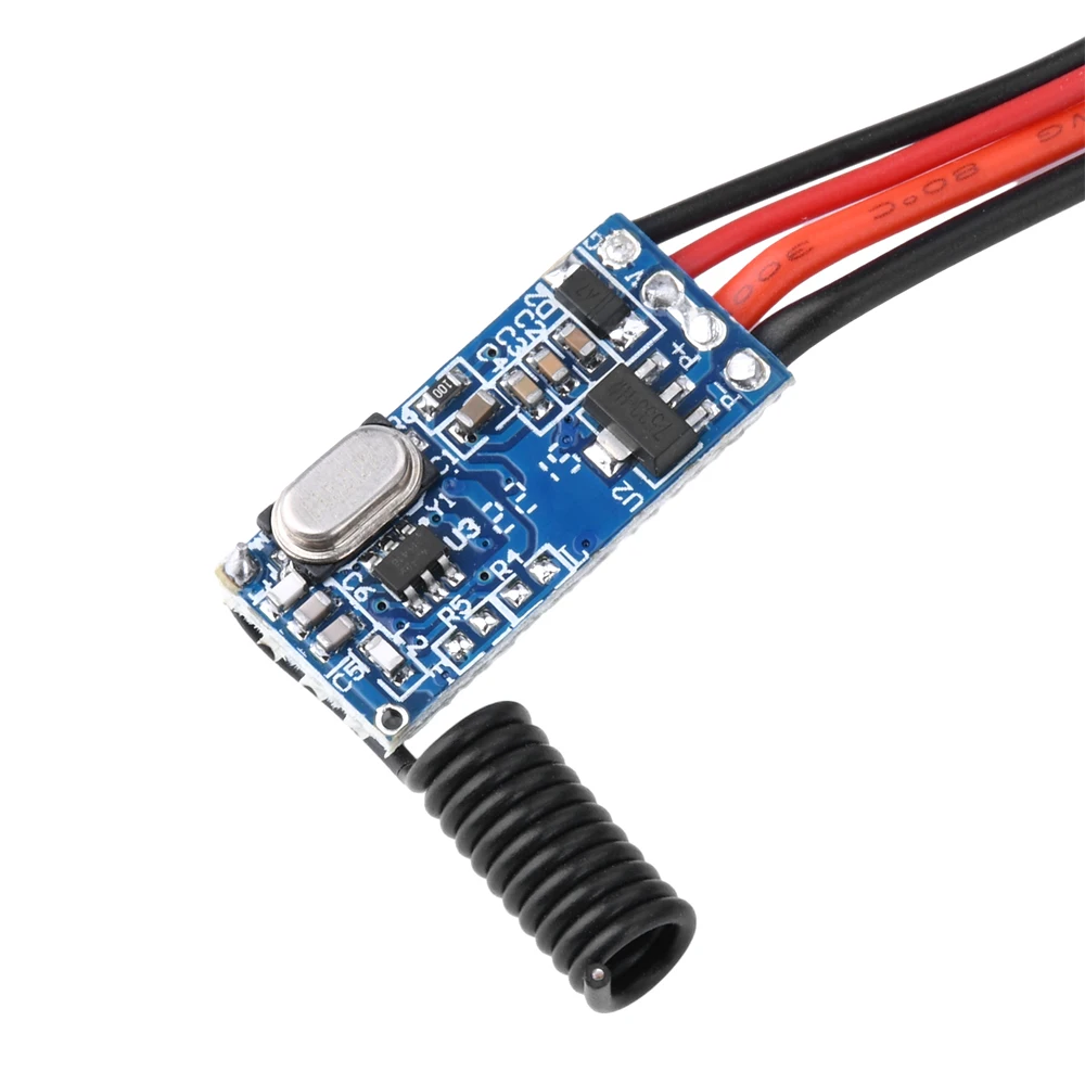 433MHz DC 5-12V Wireless Remote Control DC Motor Speed Controller LED Light PWM Speed Regulation Dimming Module
