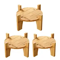 Beverage Dispenser Holder Wood Display Riser Glass Jug Rack Wood Stand Multipurpose Flower Pot Stand for Countertop Bars Home 1