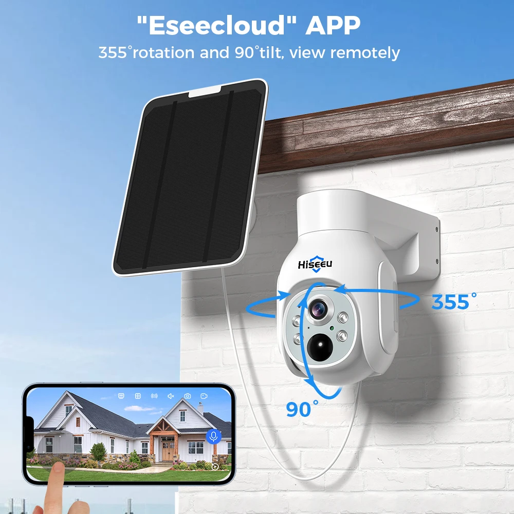 Hiseeu-طقم نظام مراقبة لاسلكية خارجية ، مجموعة كام...