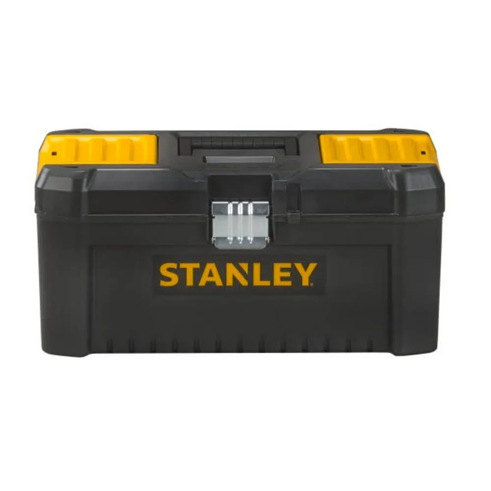 STANLEY STST1-75518-16" Essential Tool Box Metal Latch with Removable Tray with Stainless Steel Lock Secured 40.6x20.5x19.5cm