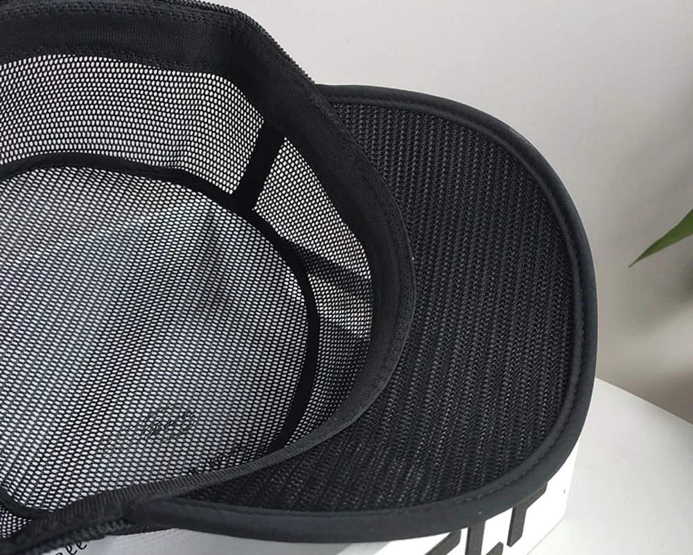 Breathable Flat Top Mesh Cap for Men Fixed Size Men's Hat Summer Short Hat Brim 3 Size to Choose Korean Version Sun Male