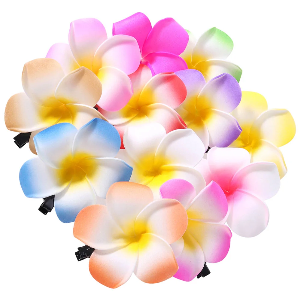 

Hair Clip Egg Flower Hairpin Simulate Plumeria Hair Clip Bridal Barrette Hair Clamp Hairpin Women Girl Decor Headdress