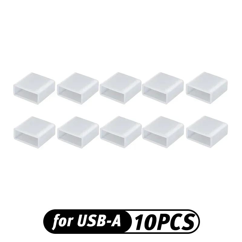 Clear Type-C USB Charging Port Dustproof Protector with Secure Rope Attachment