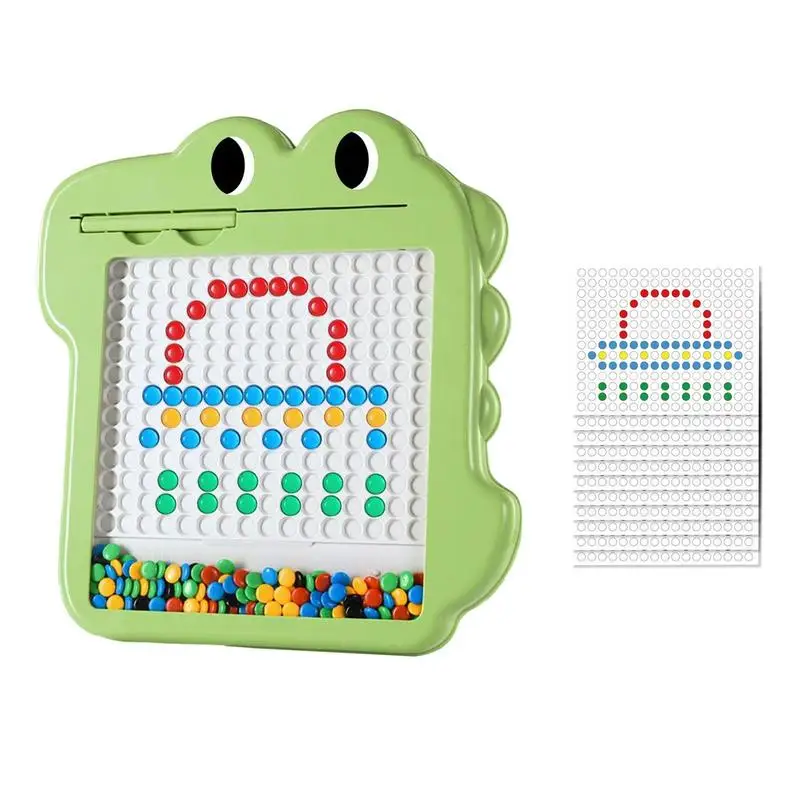 

Доска детская с магнитными точками, обучающая доска с крокодиловым дизайном, дорожные игры для малышей, обучение каракули, Монтессори