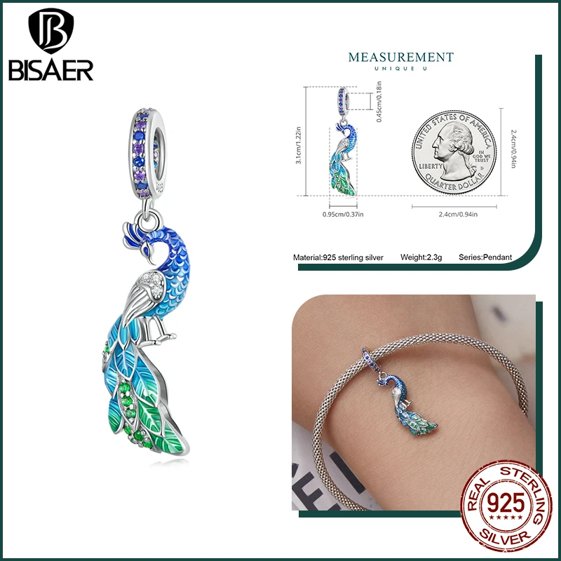 Charme Phénix/Dragon En Argent 925 Plaqué Or Blanc - Perle Ajourée Vintage - Compatible Bracelets Européens - Cadeau
