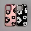 Black Flower Luxury D-Denims T-Tears Phone Case For iPhone 16 15 14 13 12 11 mini Pro Max X XR 8 Plus Anti Fall Matte Back Cover 4