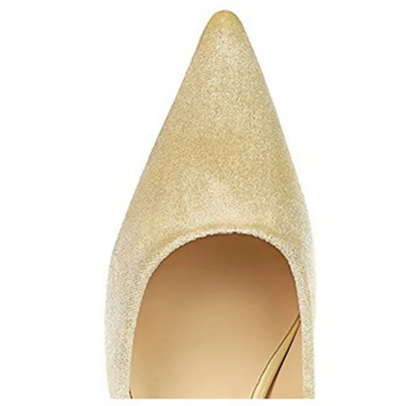 Women 4.5cm High Heels Versatile Apricot Pink Party Pumps Lady Fashion Pointed Toe High Heels Female Concise Velvet Daily Shoes 3