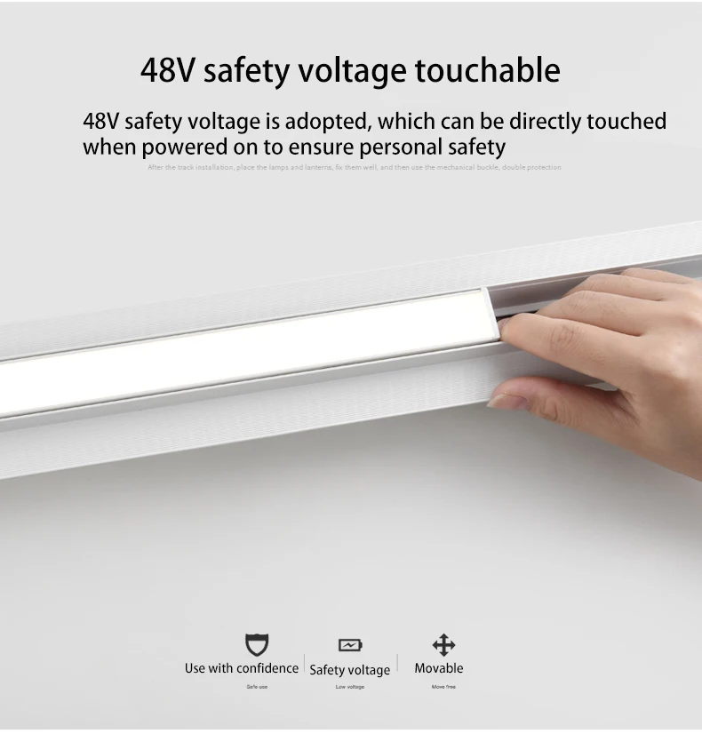 Description Picture 4 of itemSaiyo Dimmable Magnetic LED Track Light Rails Zigbee Spotligh COB White Embedded Line Ceiling Lamp 48V Downlight Grille Flood