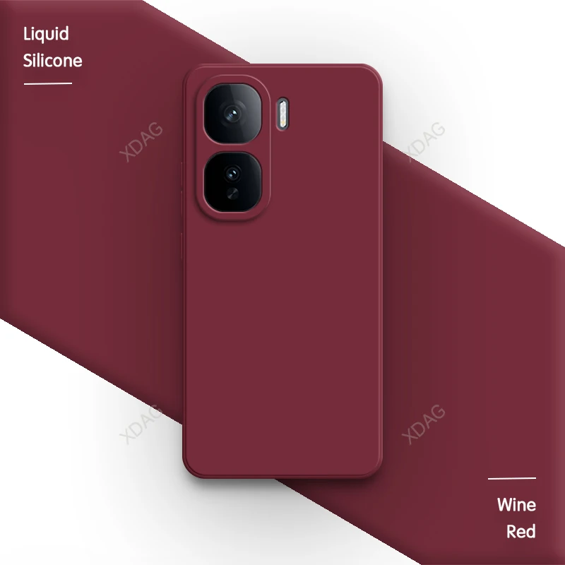 High-Quality Classic Soft Square Liquid Silicone Fashion Phone Case