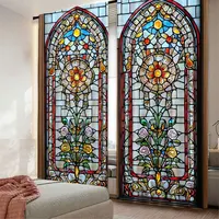 2Pcs European Chic Gothic Floral Curtains Colorful Curtains Suitable For Bedroom Bathroom Living Room Dining Room Study Room 1