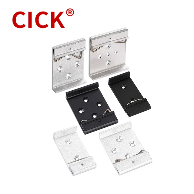 ราวยึดแบบง่ายวงเล็บยึด10ชิ้นพร้อมรูสำหรับติดตั้งรางยึดดินประเภท C รางอลูมิเนียมหัวเข็มขัด 1