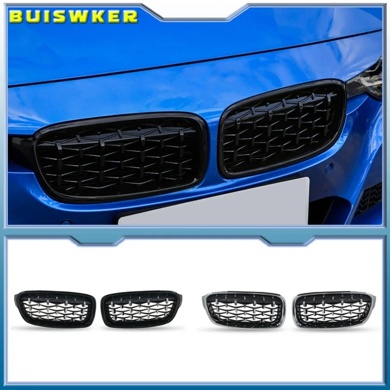 

Car Gloss Black Front Bumper Grille For BMW 3-Series F30 F31 F35 2012-2018 Sport Grill Double Slat Line Grilles Kindey Grills