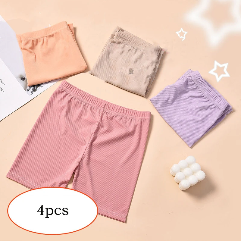 3 8 Years Old Girls Safety Pants Ice Silk Summer Thin Anti shine Girls
