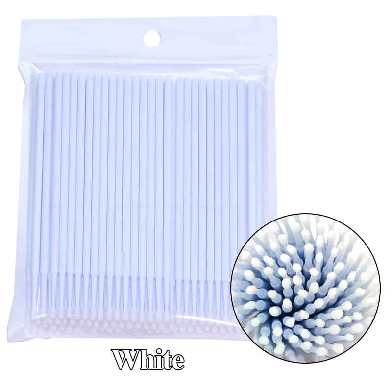 100Pcs Eyelash Cleaning Brush Lash Extension Micro Cotton Swab Individual thumbnail 12