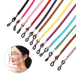 Fashion Glasses Necklace Leather Cord Holder Lanyard Strap Sunglass Strap Reading Glasses Chain High Elasticity for Women Men