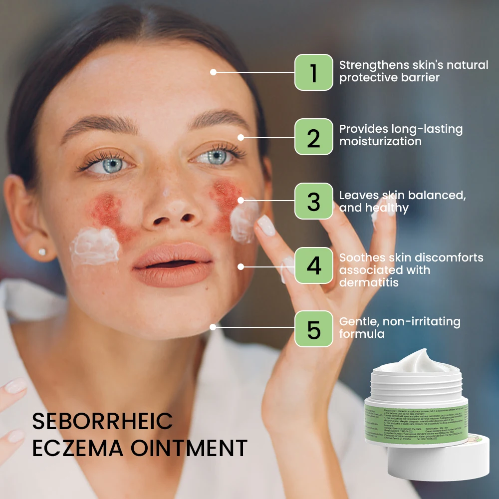 Sumifun Seborrheic Eczema Ointment Anti-Inflammatory Dermatitis Inhibiting Bacteria Cream Skin Itching Medical Plaster 1/3/5Pcs