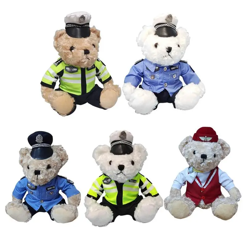 

Милый медведь из мультфильма, плюшевая игрушка, набивной медведь, одежда, униформа, реквизит для фото, Забавные куклы, игрушки для детей, девочек, мальчиков, Подарочный Декор