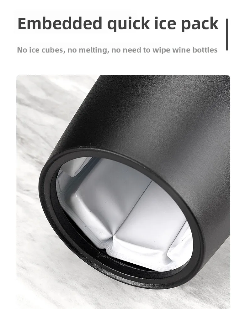Description Picture 5 of itemQuick cooling champagne red wine ice bucket car thermal insulation ice wine ice bucket easy to carry plastic ice bucket