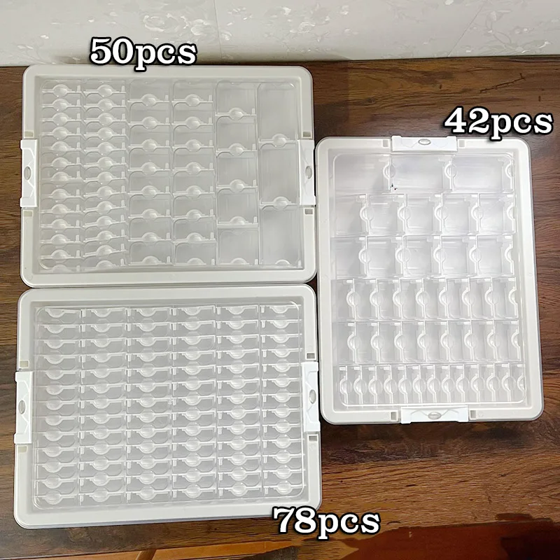 42/64/78PCS Diamond Painting Storage Box Accessories 5d DIY Diamond Embroidery Mosaic Tool Cross Stitch Kits Container Organizer
