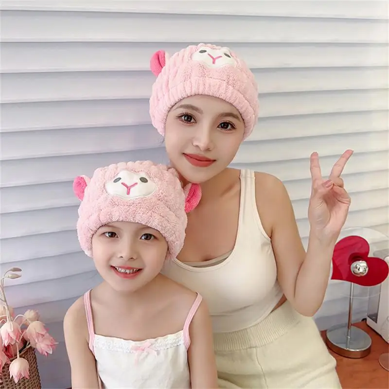 

Kids Hair Fast Drying Dryer Towel Bath Wrap Hat Cute Bear Kids Shower Lady Towel for Women and Children
