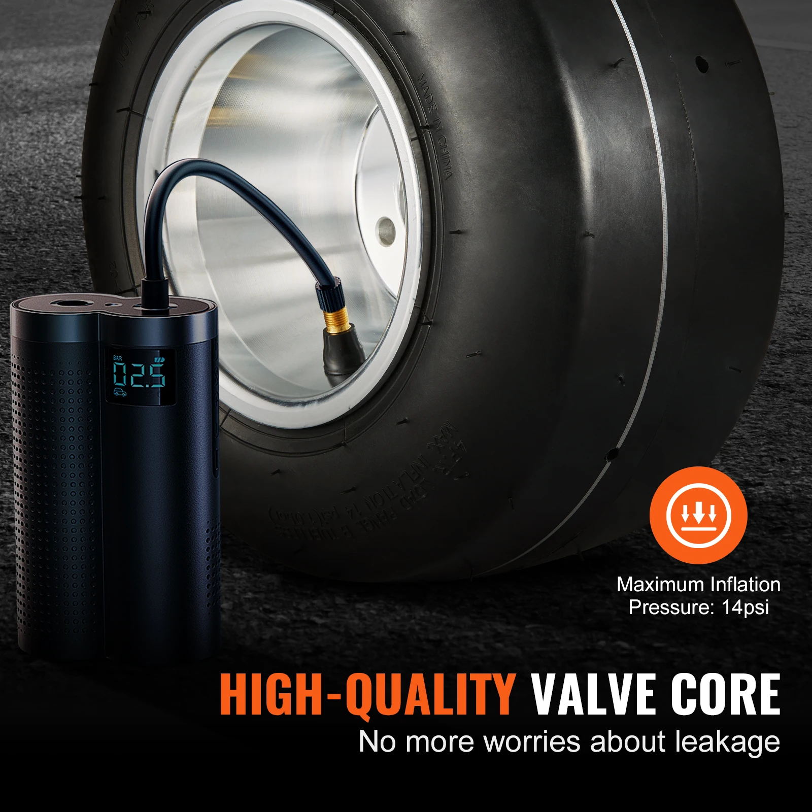 SucceBuy Go Kart Tires and Rims 2-Pack Front/Rear Go Kart Wheels Aluminum Alloy Rims and Rubber Tires Replacement Pneumatic Tire