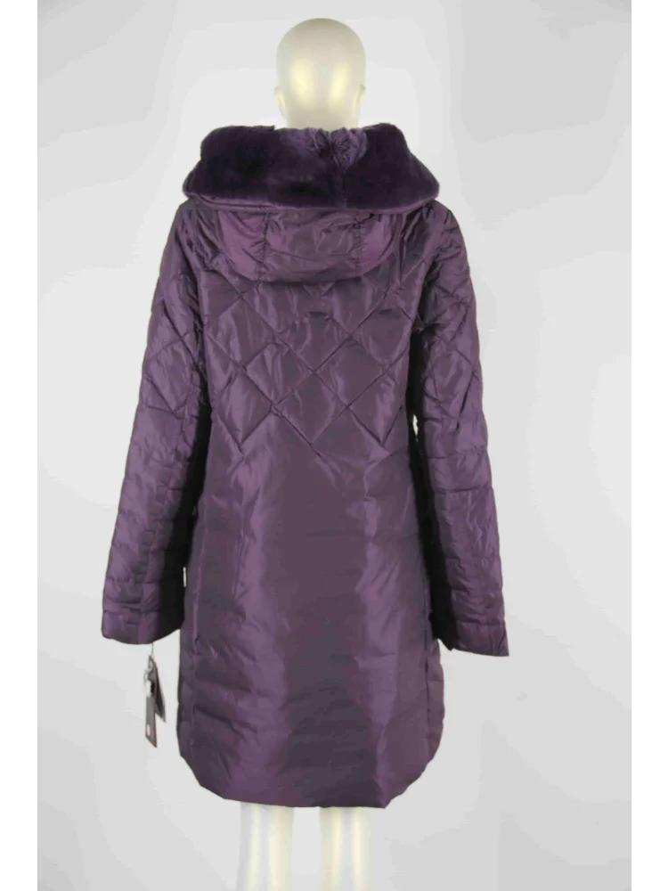 VERALBA Women Down Jacket Long Two-color Optional Warm Fashion Clothing With Fur Collar Hat 2022 Latest Model Coat Winter Ladies