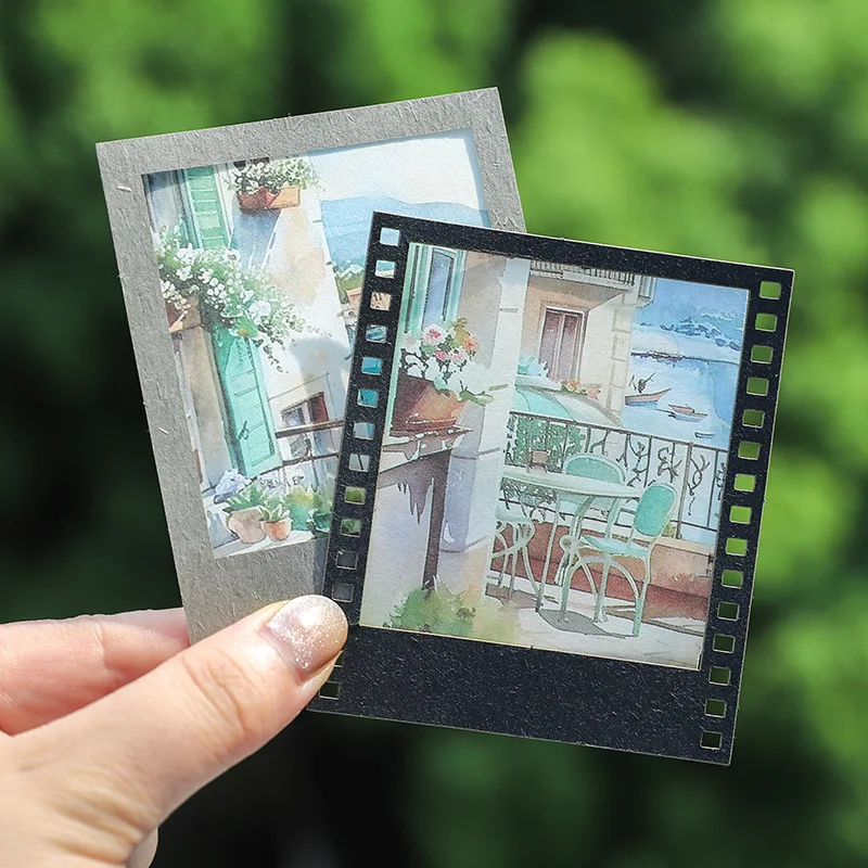 30 pcs Vintage watercolor landscape material book Decorative Hand Account Diary Album Background paper Scrapbooking Collage scrapbook paper craft paper scrapbooking material scrapbooking materials handmade craft paper diy craft materials handmade paper scrapbooking paper