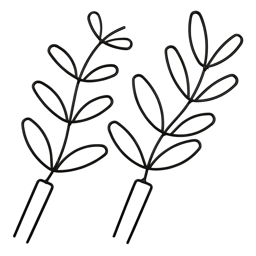 

2 Pcs Decorate Plant Climbing Frame Flower Pots Plants Indoor Iron Support Stake