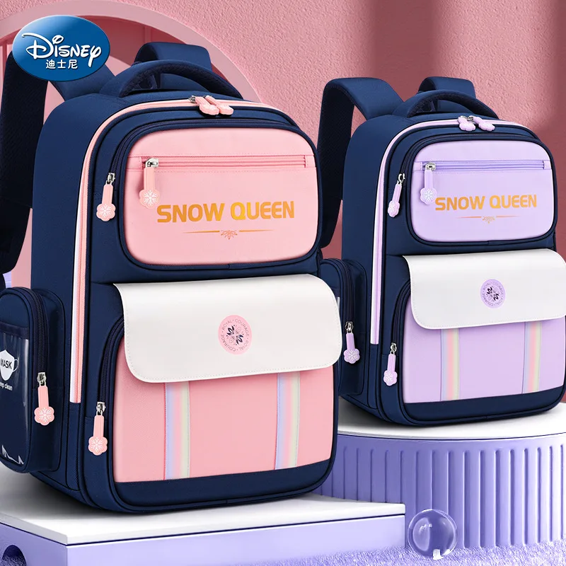 2023 Disney Frozen Leisure School Bags For Girls Snow Queen Grade 1-6 Primary Student Shoulder Orthopedic Backpack Gifts Mochila