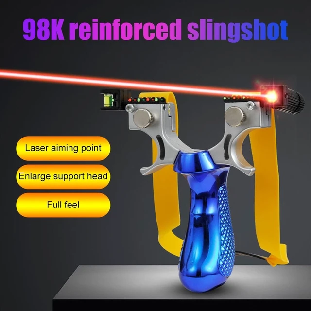 Powerful Hunting Slingshot Catapult Laser Sight High Velocity +