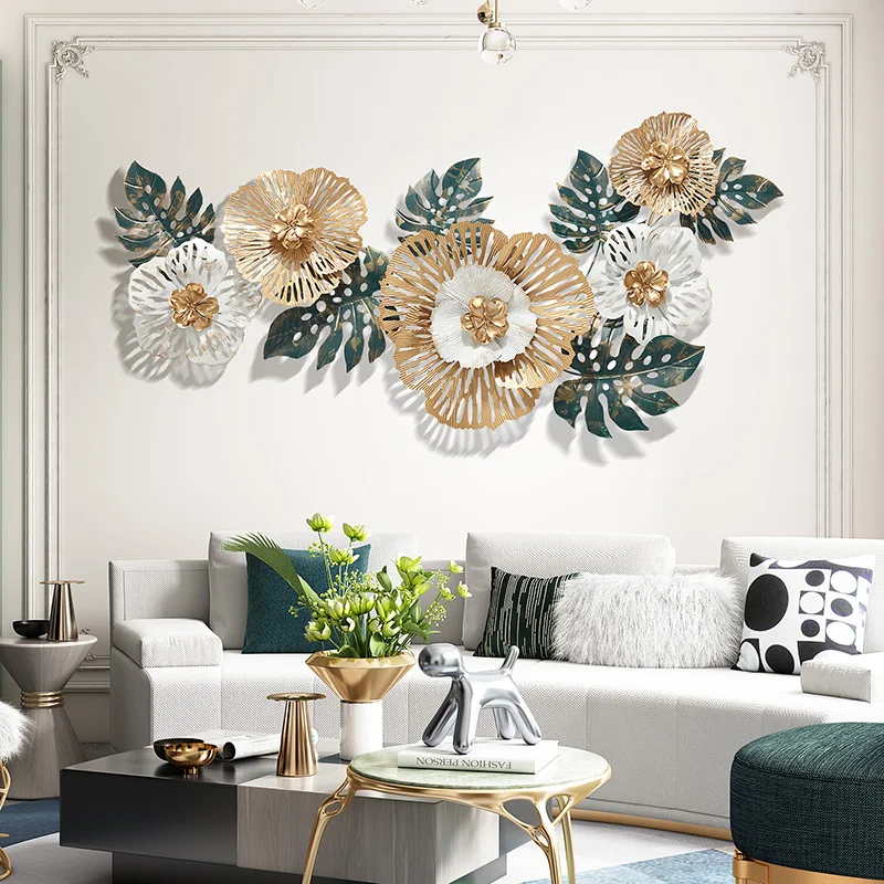 

Luxury Hollow-out Leaves Metal Wall Decor Aesthetic Art 54.3"L X 22.4"H
