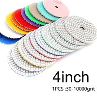 4 Inch 100mm Polishing Pads Wet/Dry Flexible Pads For Granite Stone Concrete Marble Sanding Grinding Discs Hand Tool