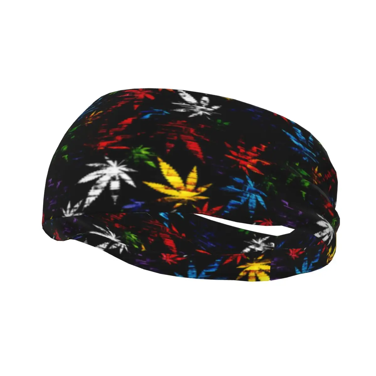 

Cannabis Leaf Sweatband Elastic Bike Cycling Sweat Headband Men Headwear Leaves Head Sweat Bandages Tennis Gym Fitness Hairband