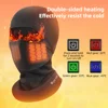 Electric Heating Hat Windproof Breathable Face Hood Warm Ski Mask Motorcycle Balaclava for Skiing Cycling