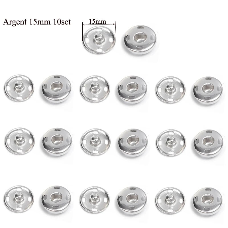Argent 15mm 10set